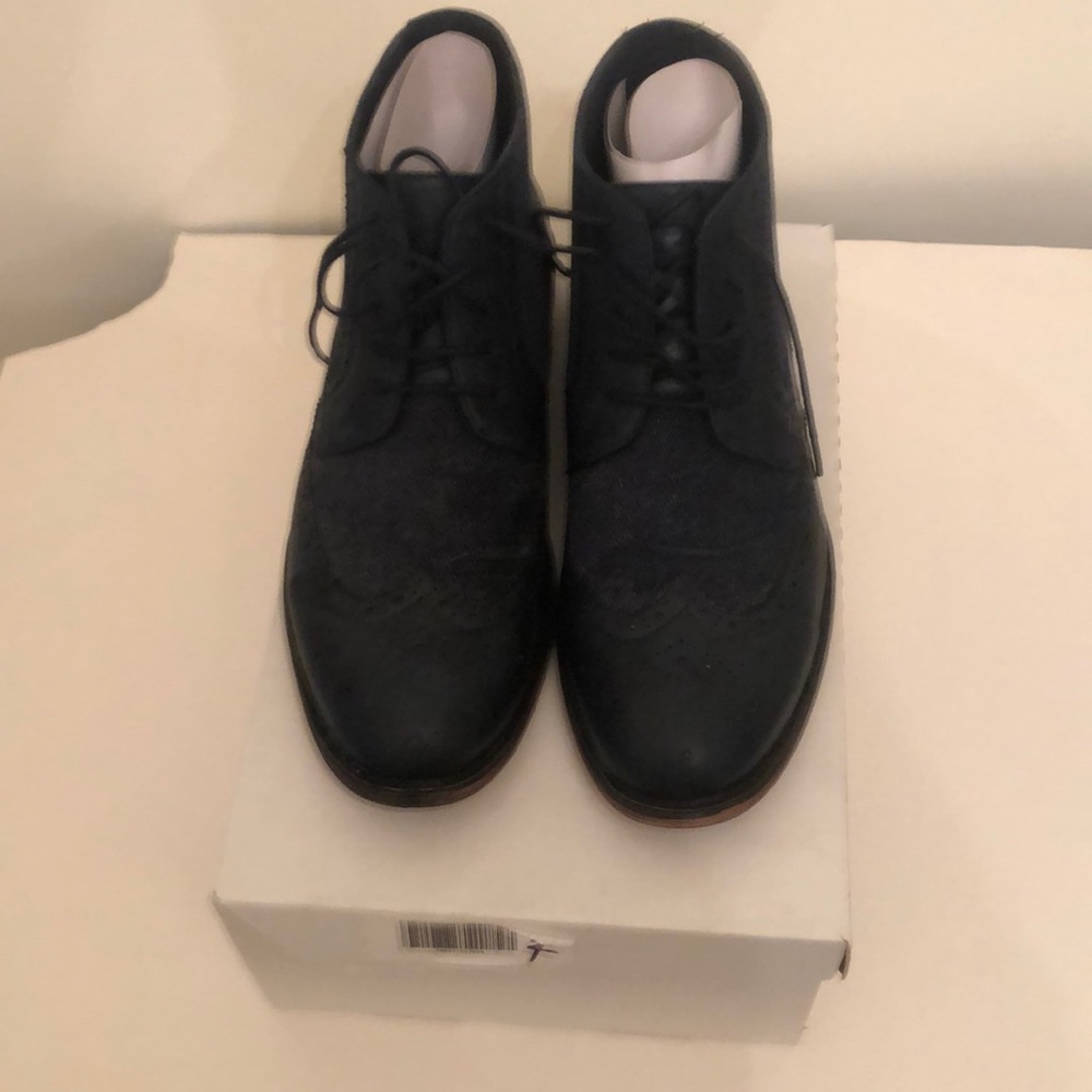 Blue Wing Tip Boot